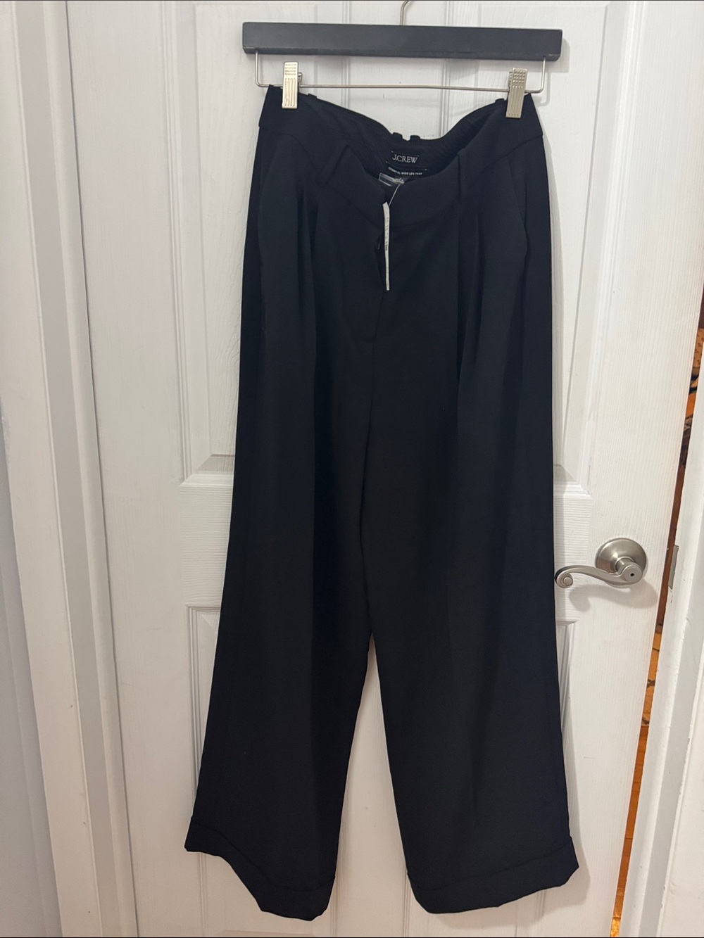 J. Crew Classic Black Wide-Leg Pants
